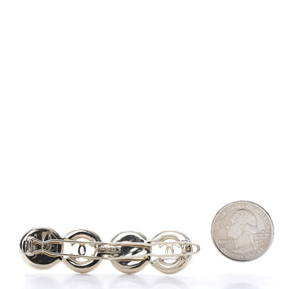 Chanel Pearl Coco Hair Clip Barrette Gold 2 of 4
