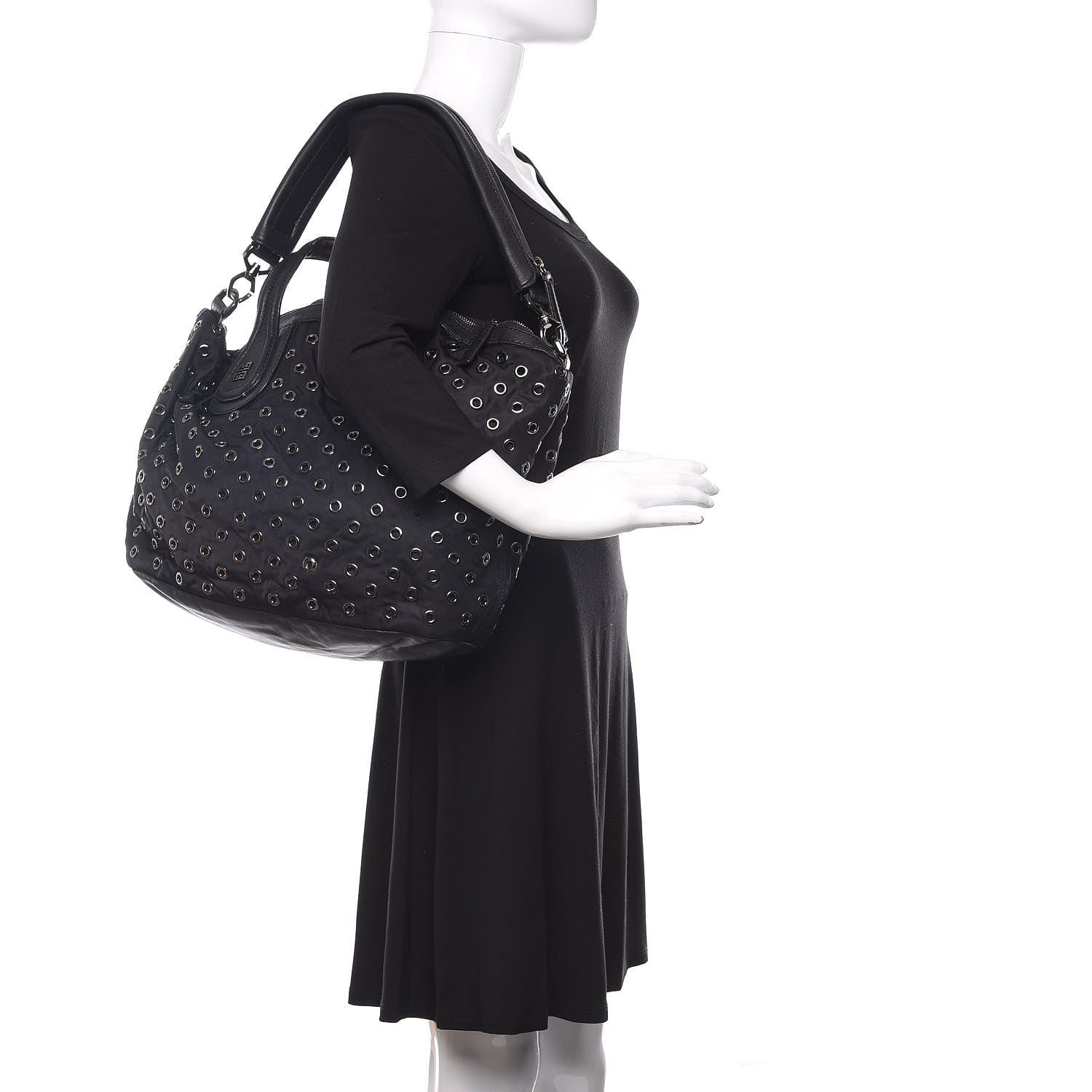 Givenchy Nylon Grommet Medium Nightingale Black 2 of 14