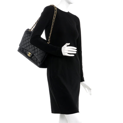 Chanel Lambskin Quilted Maxi Double Flap Black 3 of 14
