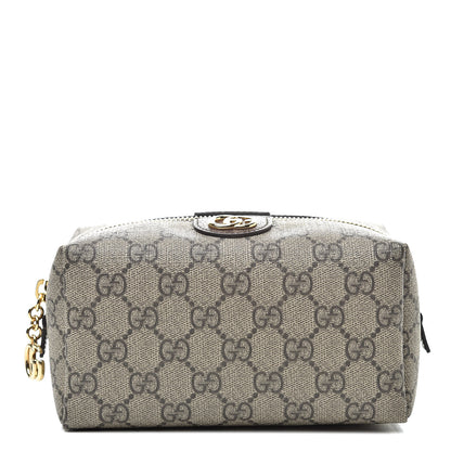 Gucci Soft GG Supreme Monogram Calfskin Medium Ophidia Cosmetic Case Beige Ebony New Acero 1 of 8