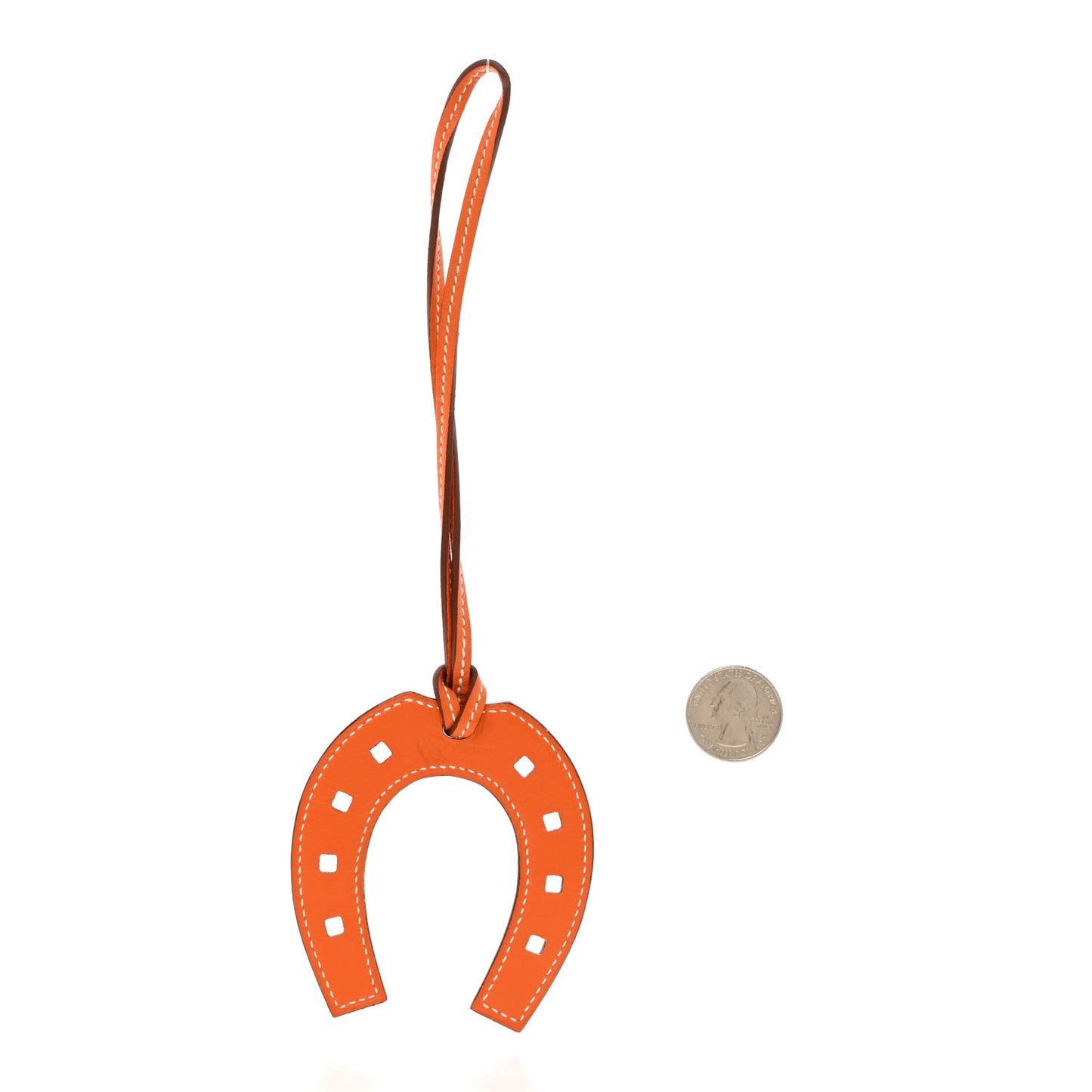 Swift Paddock Horseshoe Bag Charm Orange