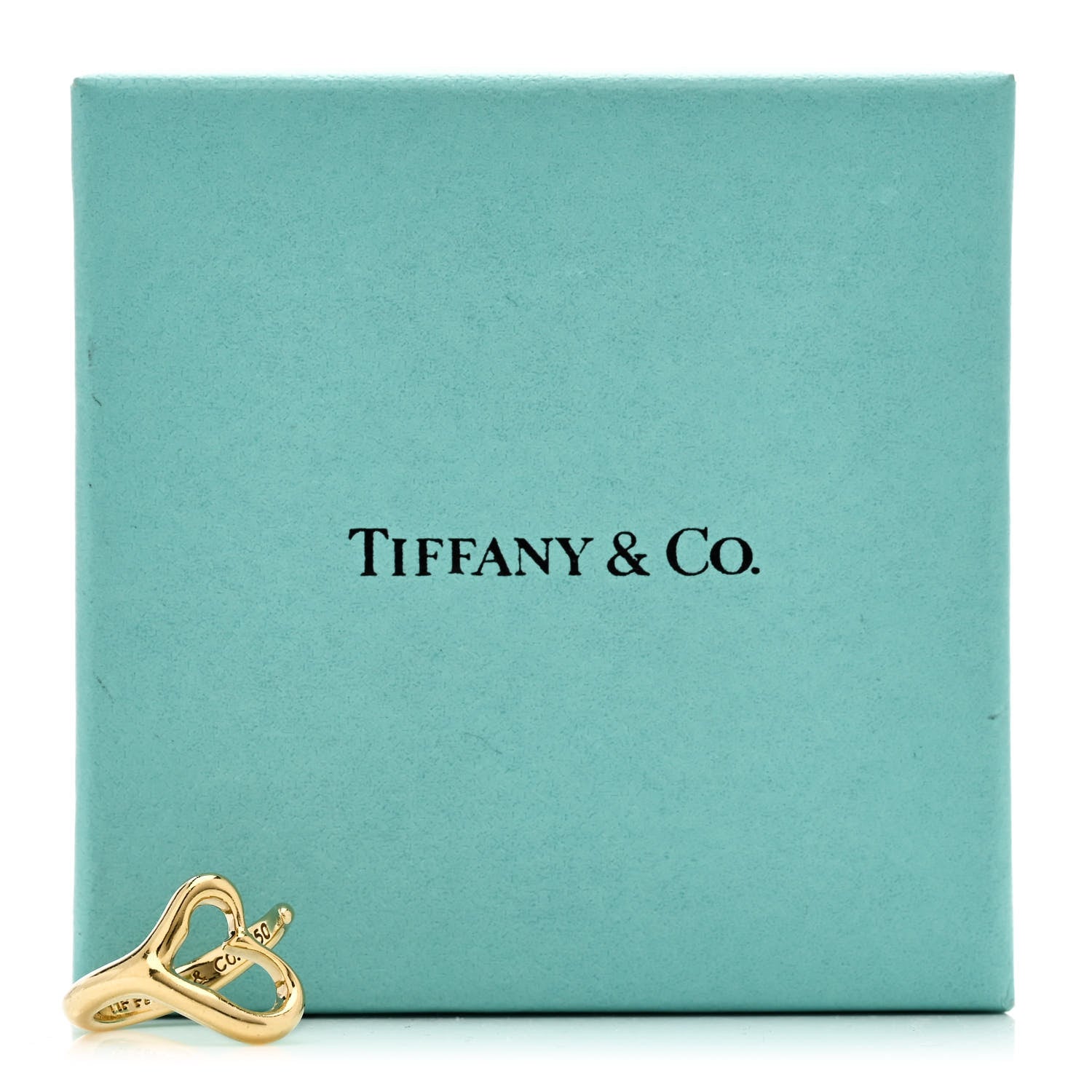 Tiffany 18K Yellow Gold Medium Elsa Peretti Open Heart Ring 52 6 6 of 6