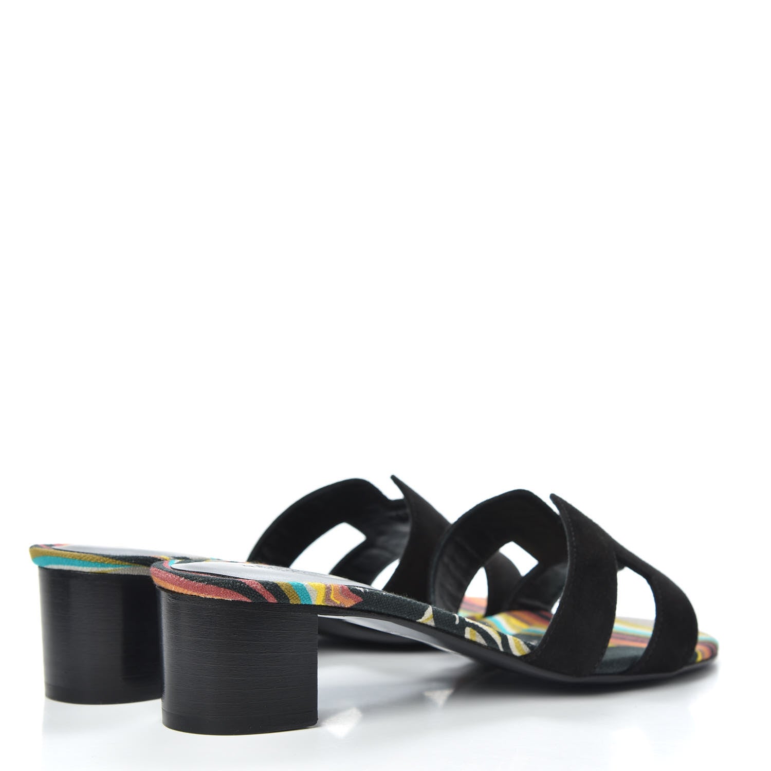 Hermes Suede Oasis Sandals 36 Black 4 of 8