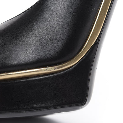 Saint Laurent Calfskin Classic Janis Pumps 37.5 Black 9 of 12