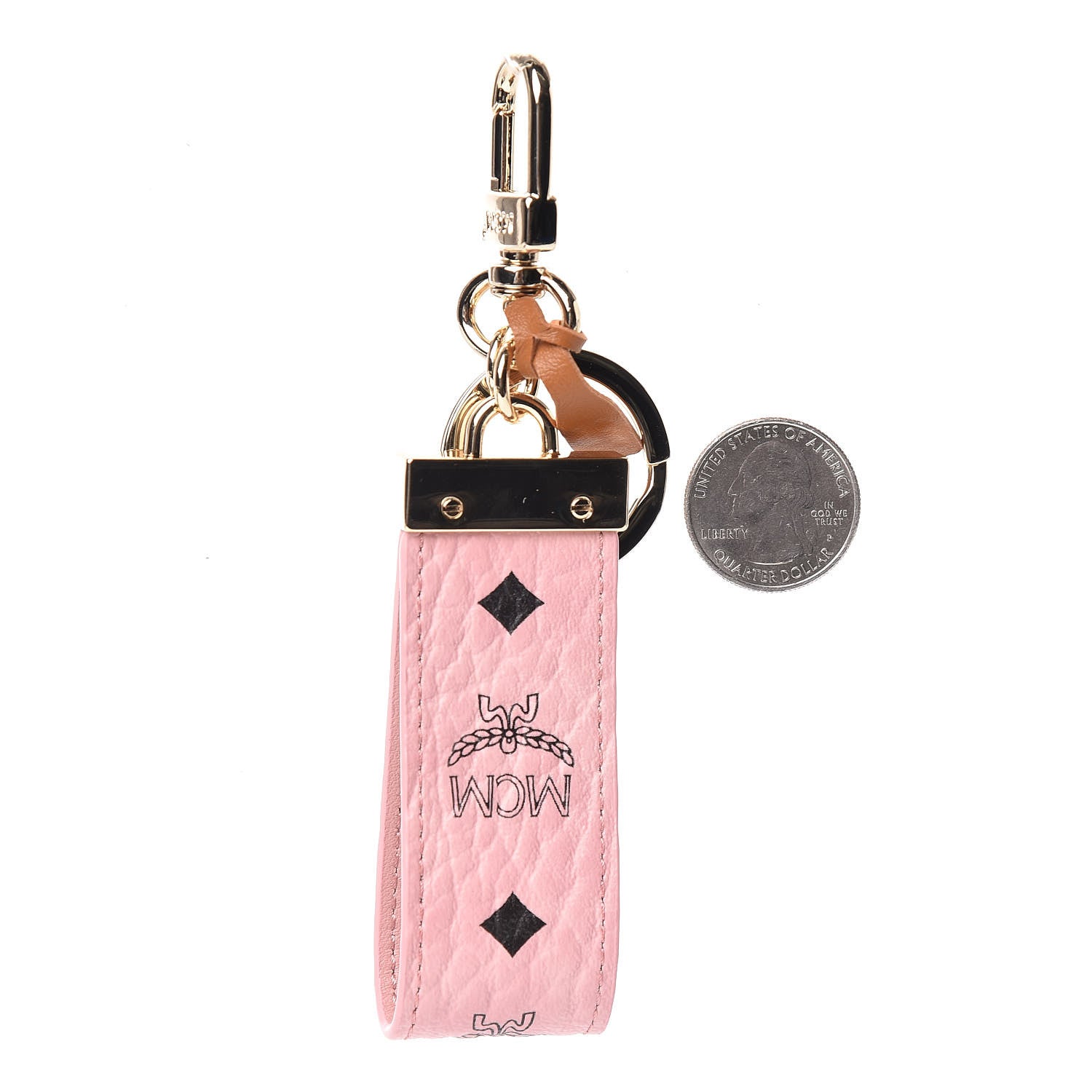 MCM Visetos Key Ring Soft Pink 2 of 3