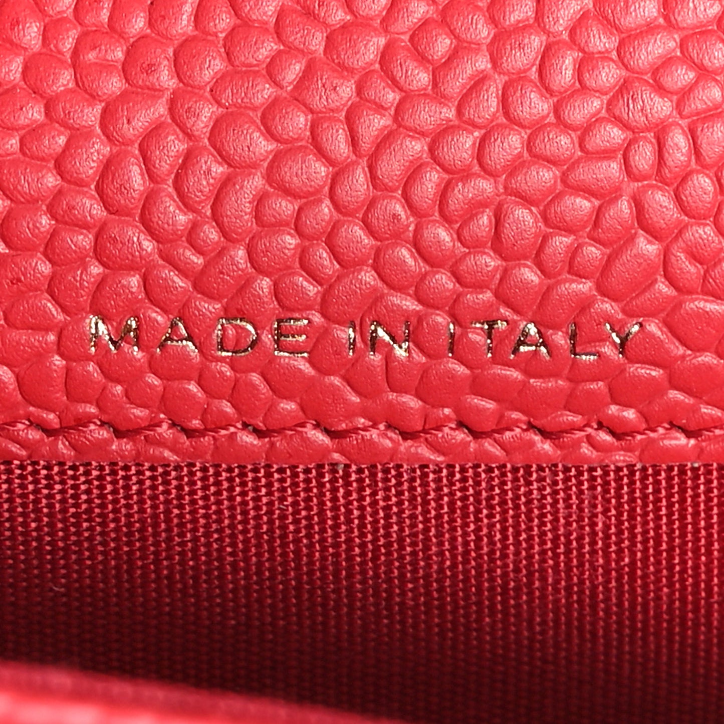 Caviar Quilted Boy Flap Card Holder Wallet Red
