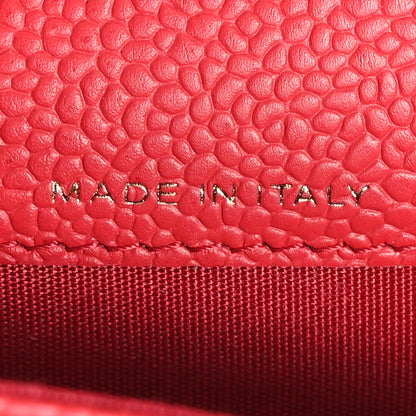 Chanel Caviar Quilted Boy Flap Card Holder Wallet Red 7 of 9