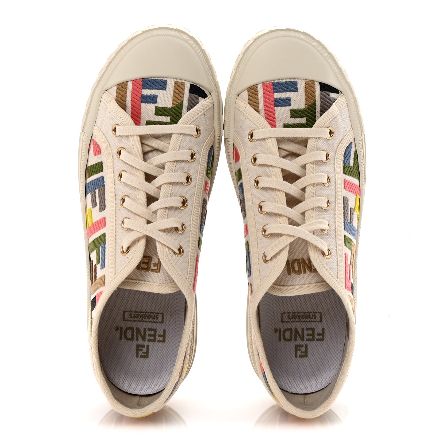 Kuban Canvas FF Womens Domino Low Top Sneakers 39 Grezzo Multicolor Latte