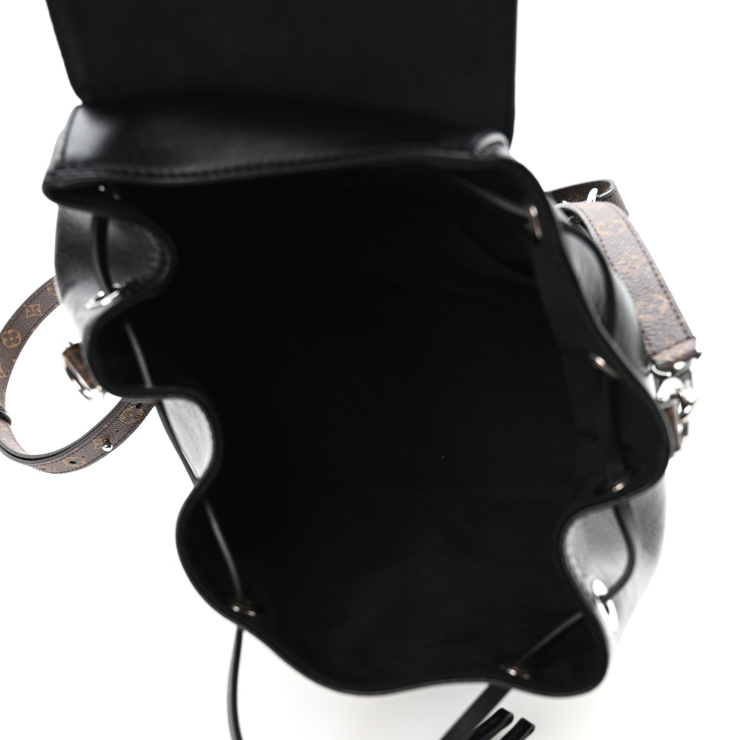 Louis Vuitton Lambskin Monogram Montsouris Vibe PM Black 5 of 9