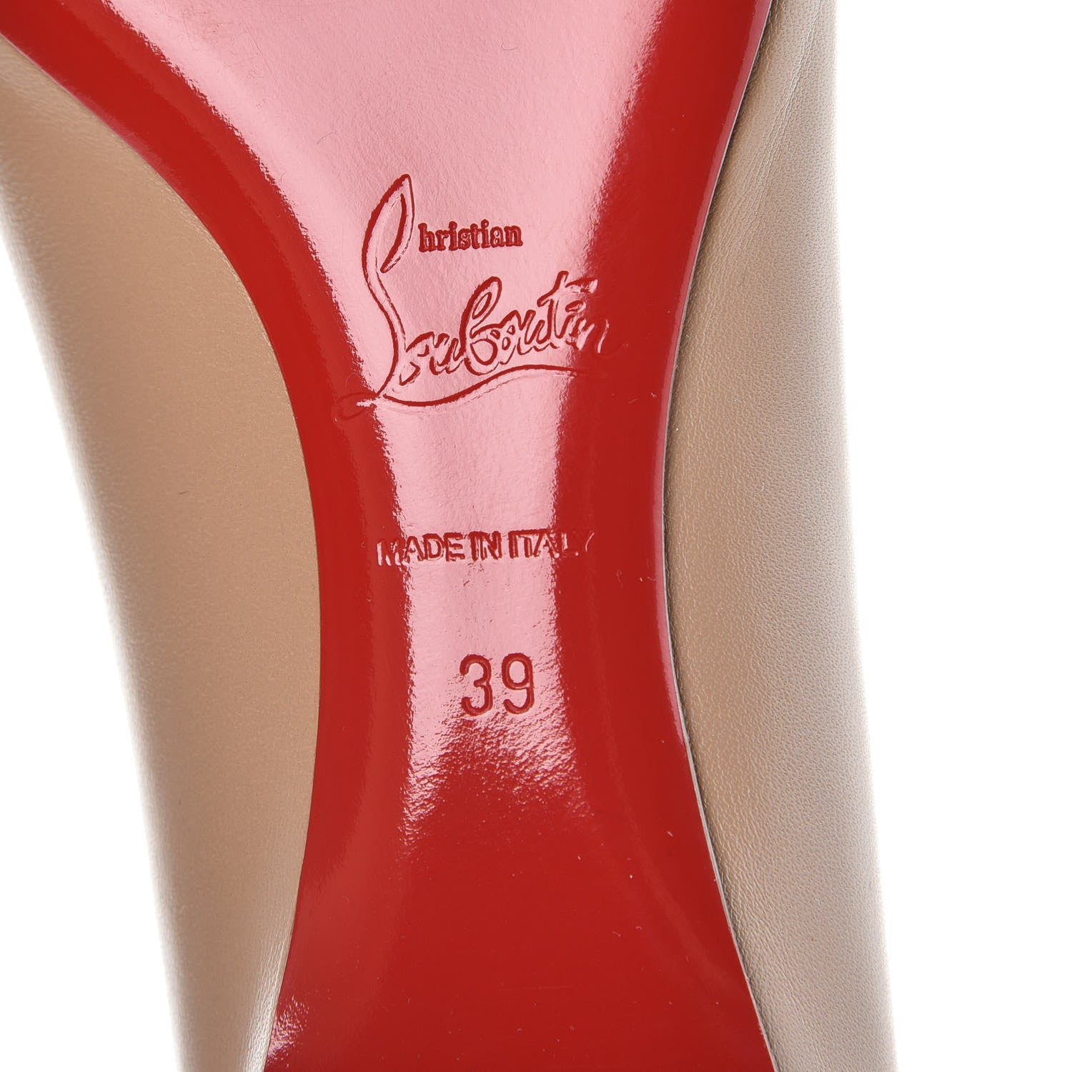 Christian Louboutin Nappa Eloise Flats 39 Nude 6 of 7