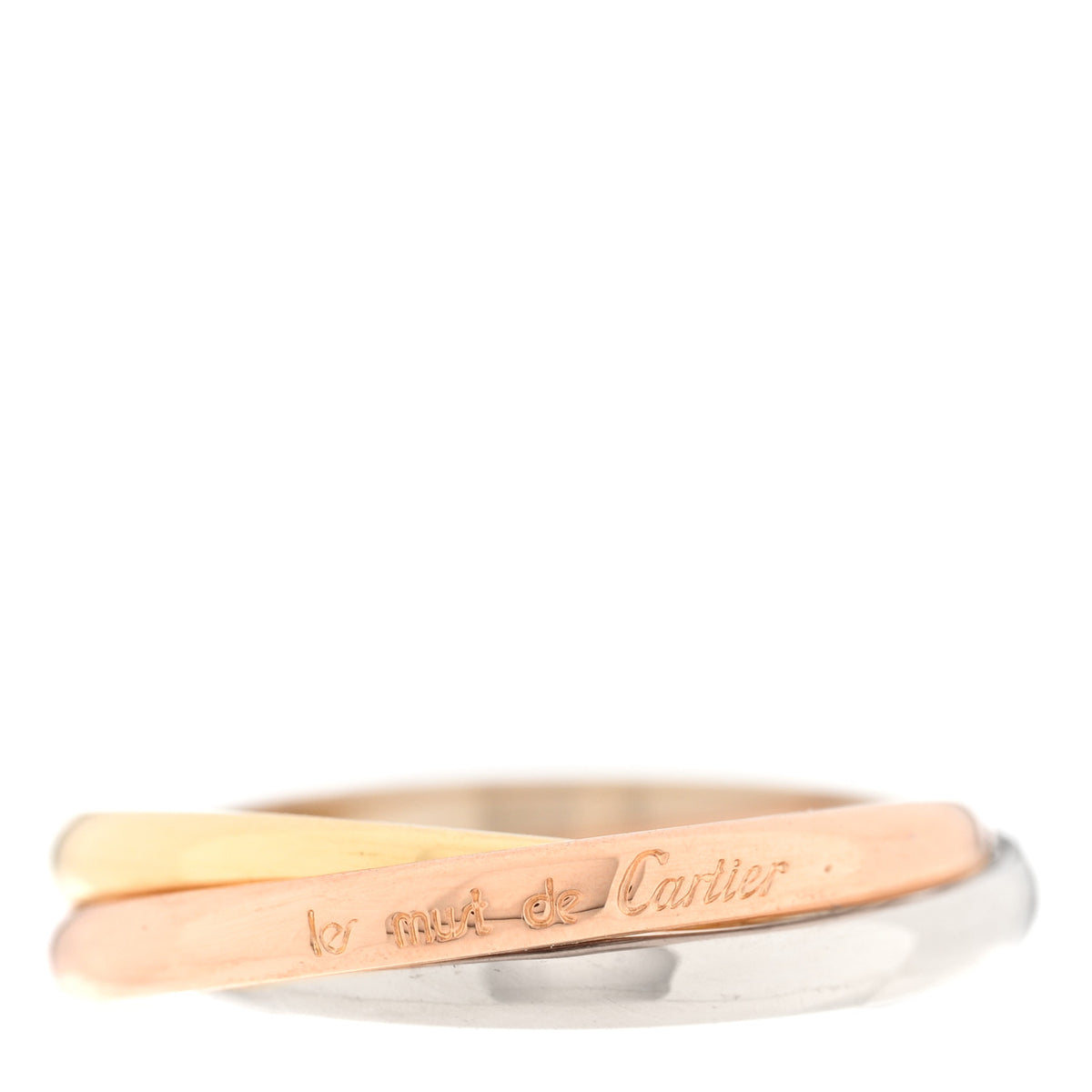 18K Pink Yellow White Gold Small Trinity Ring 49 5