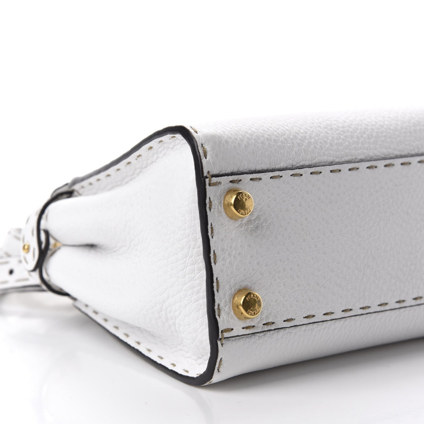 Cuoio Romano Selleria Mini Peekaboo Iconic Satchel White