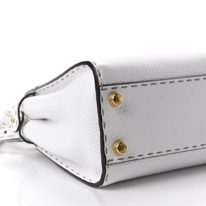 Fendi Cuoio Romano Selleria Mini Peekaboo Iconic Satchel White 7 of 11
