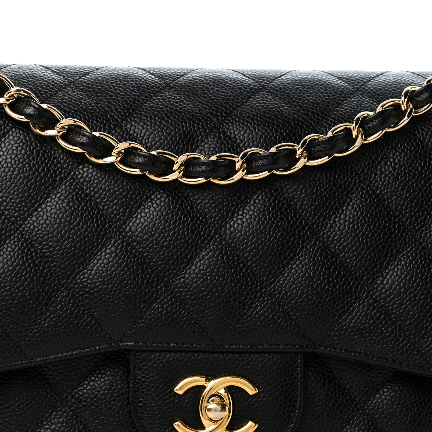 Chanel Caviar Quilted Jumbo Double Flap Black 7 of 12