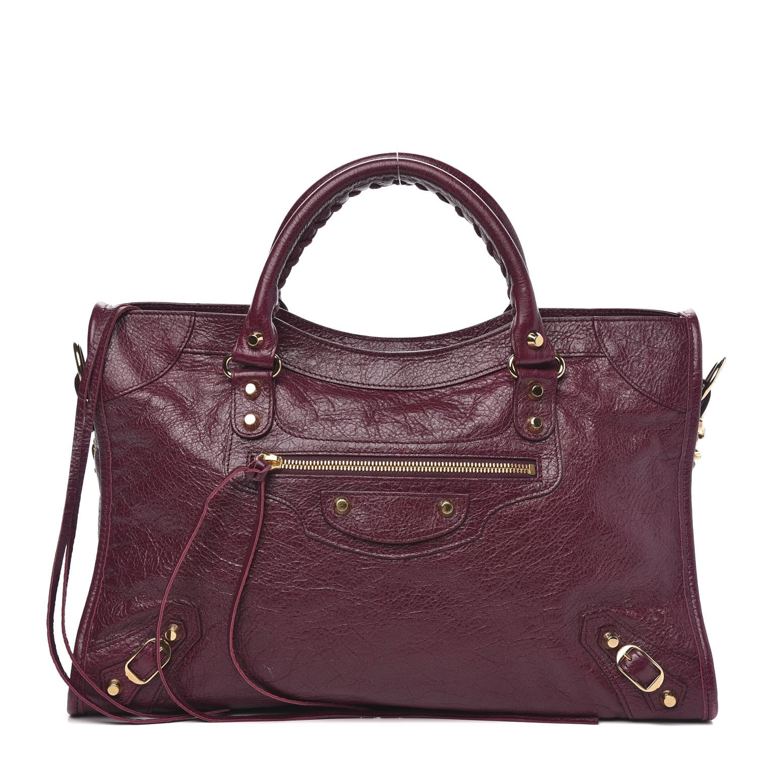 Balenciaga Agneau Classic Gold Hardware City Violet Prune 1 of 11