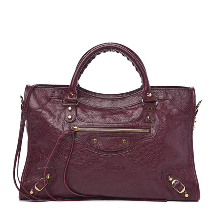 Balenciaga Agneau Classic Gold Hardware City Violet Prune 1 of 11