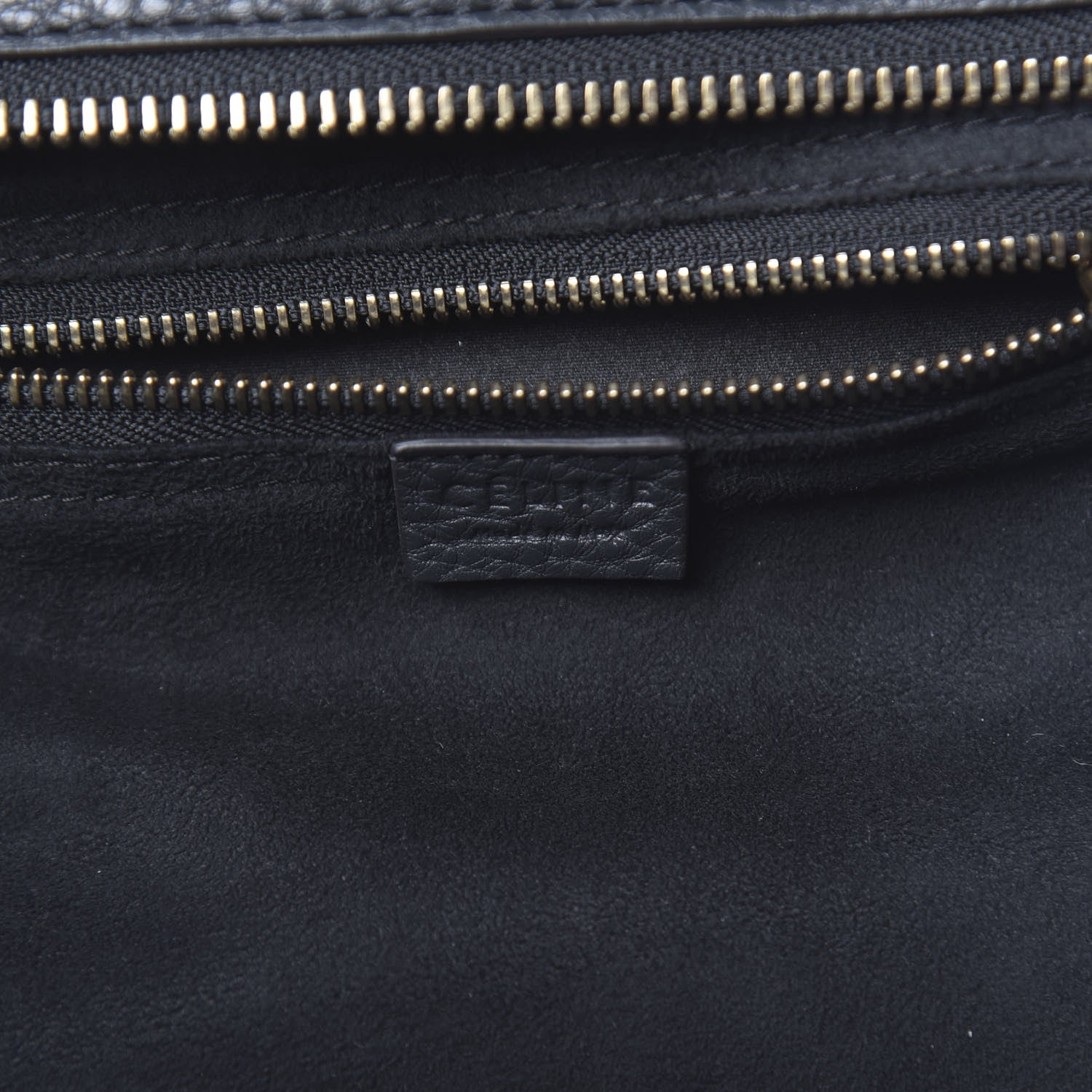 Celine Drummed Calfskin Micro Luggage Anthracite 6 of 9