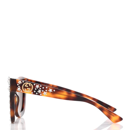 Gucci Acetate Stars Cat Eye Sunglasses GG0116S Havana 3 of 9