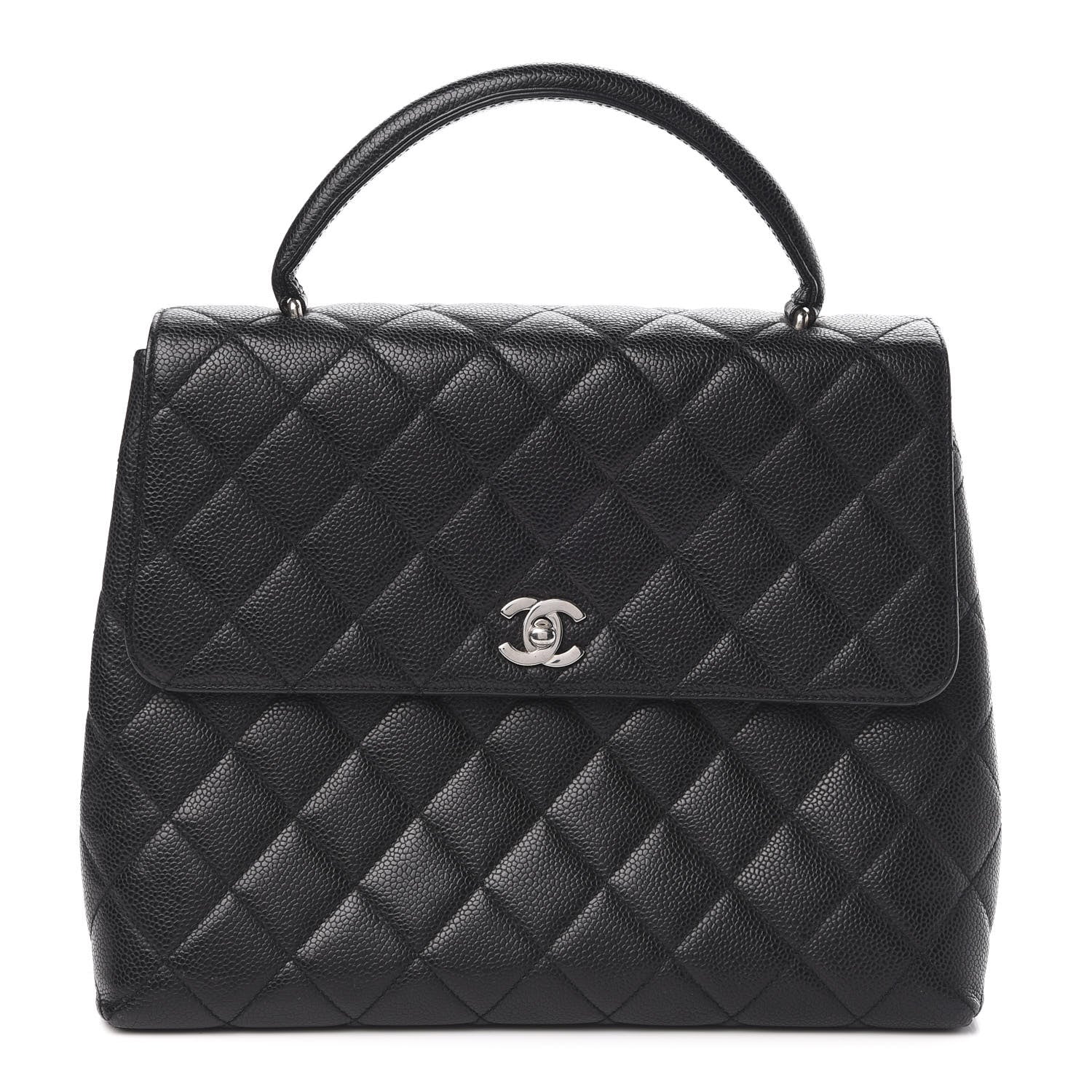 Chanel Caviar Quilted Jumbo Kelly Flap Black 1 of 10