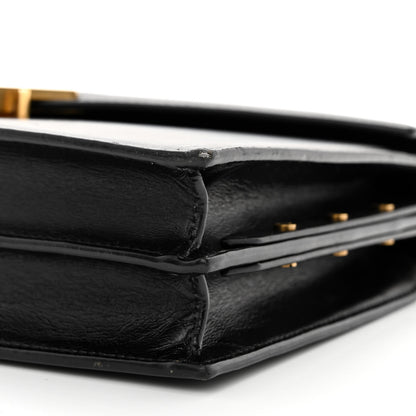 Saint Laurent Smooth Calfskin Monogram Cassandra Clasp Bag Black 10 of 16