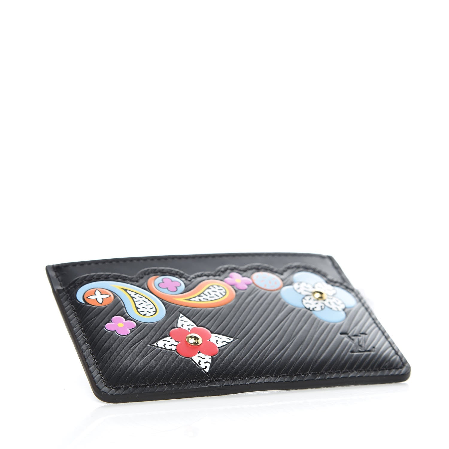 Louis Vuitton Epi Flower Remix Card Holder Black 4 of 7