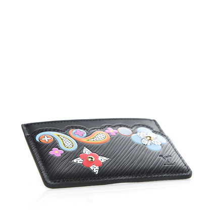 Louis Vuitton Epi Flower Remix Card Holder Black 4 of 7