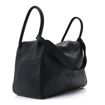 Hermes Taurillon Clemence Lindy 30 Black 3 of 13