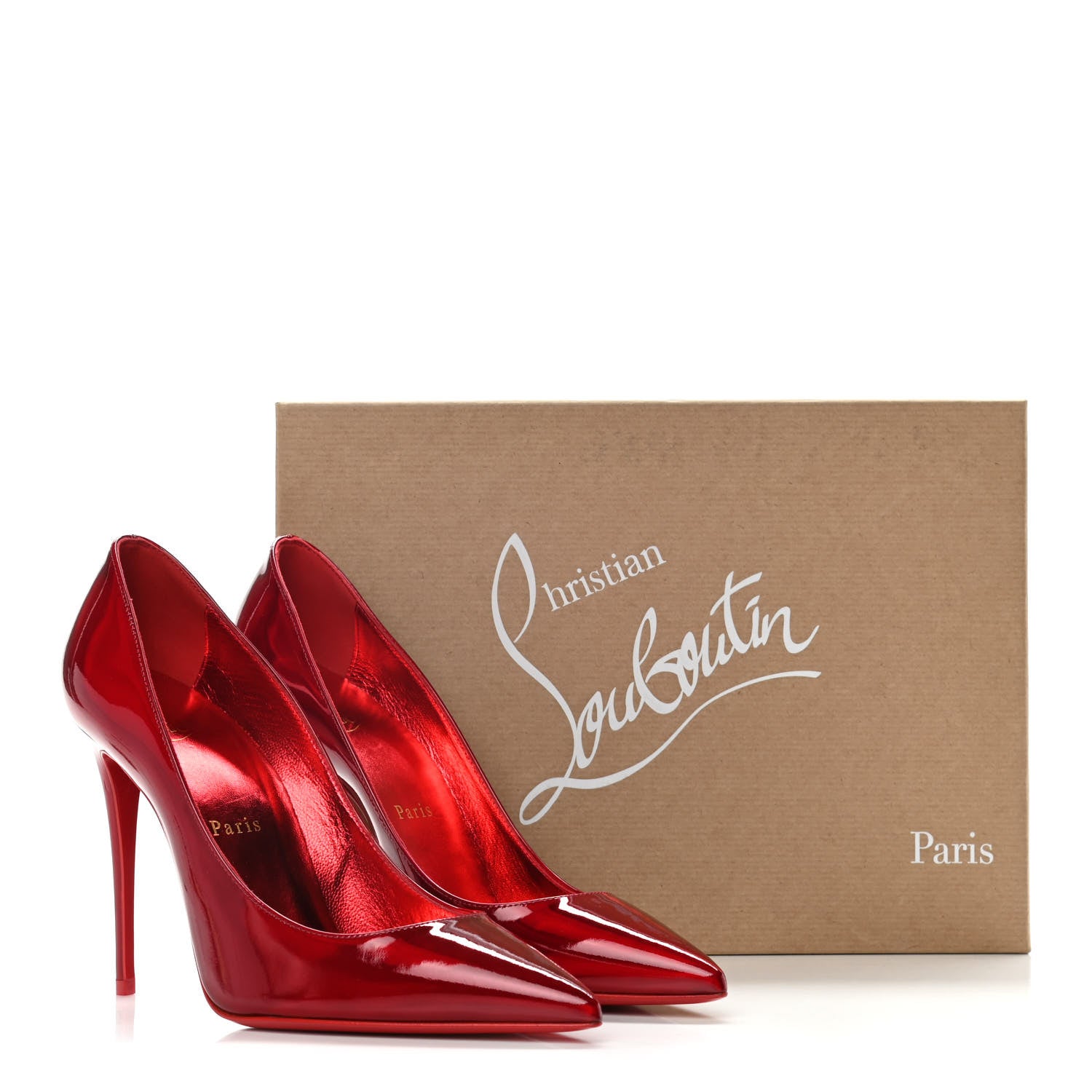 Christian Louboutin Metallic Patent Psychic So Kate 100 Pumps 37.5 Loubi 12 of 12