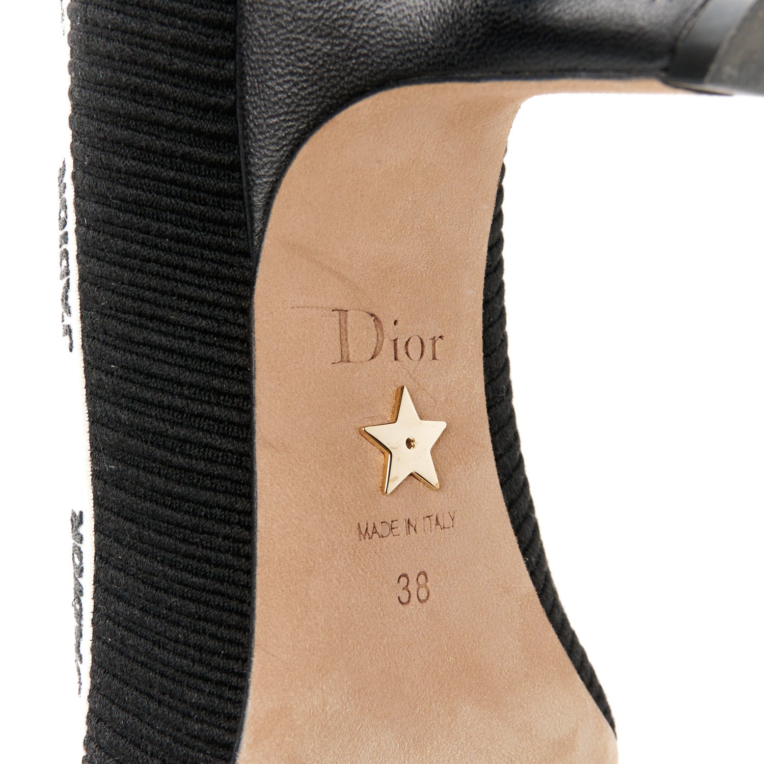 Christian Dior Technical Canvas Ribbon Embroidered J'Adior 65mm Pumps 38 Black 8 of 9