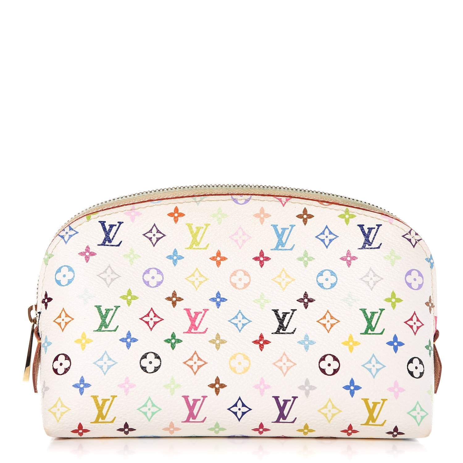 Louis Vuitton Monogram Multicolor Cosmetic Pouch White Litchi 1 of 9