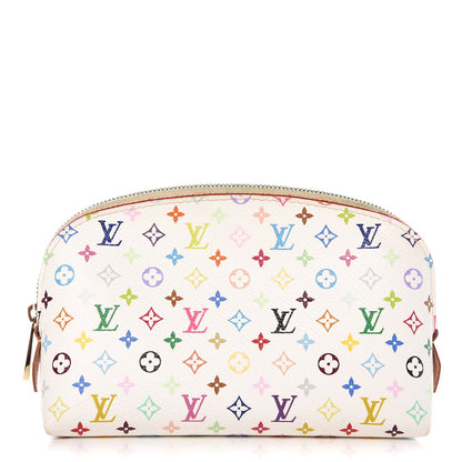 Louis Vuitton Monogram Multicolor Cosmetic Pouch White Litchi 1 of 9