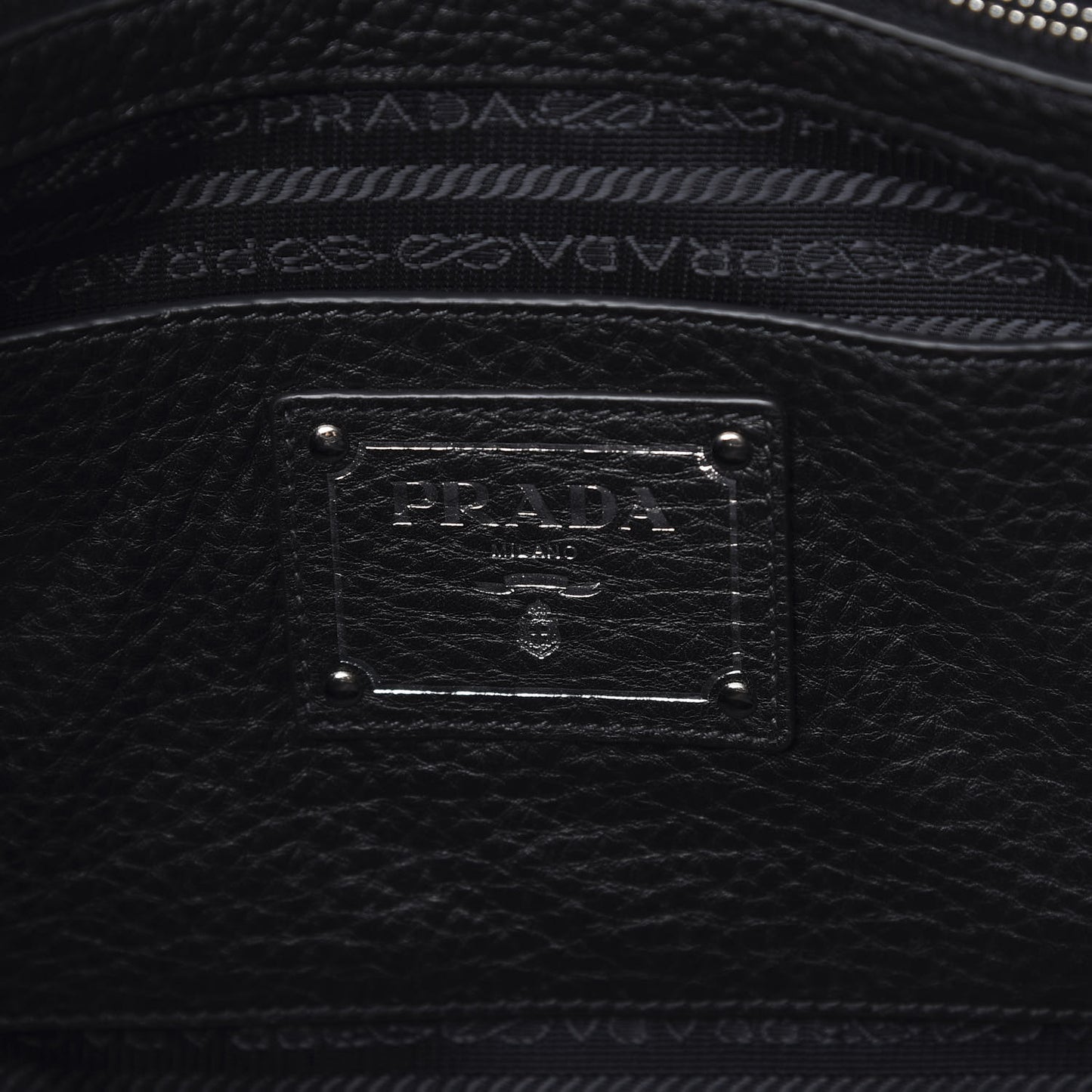 Vitello Daino Double Handle Satchel Black