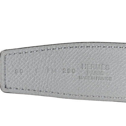 Hermes Epsom 24mm Collier De Chien CDC Belt 90 36 Etain Bleu Glacier 3 of 5