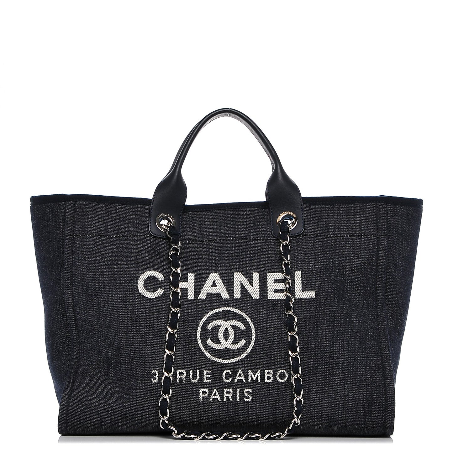 Canvas Large Deauville Tote Dark Blue
