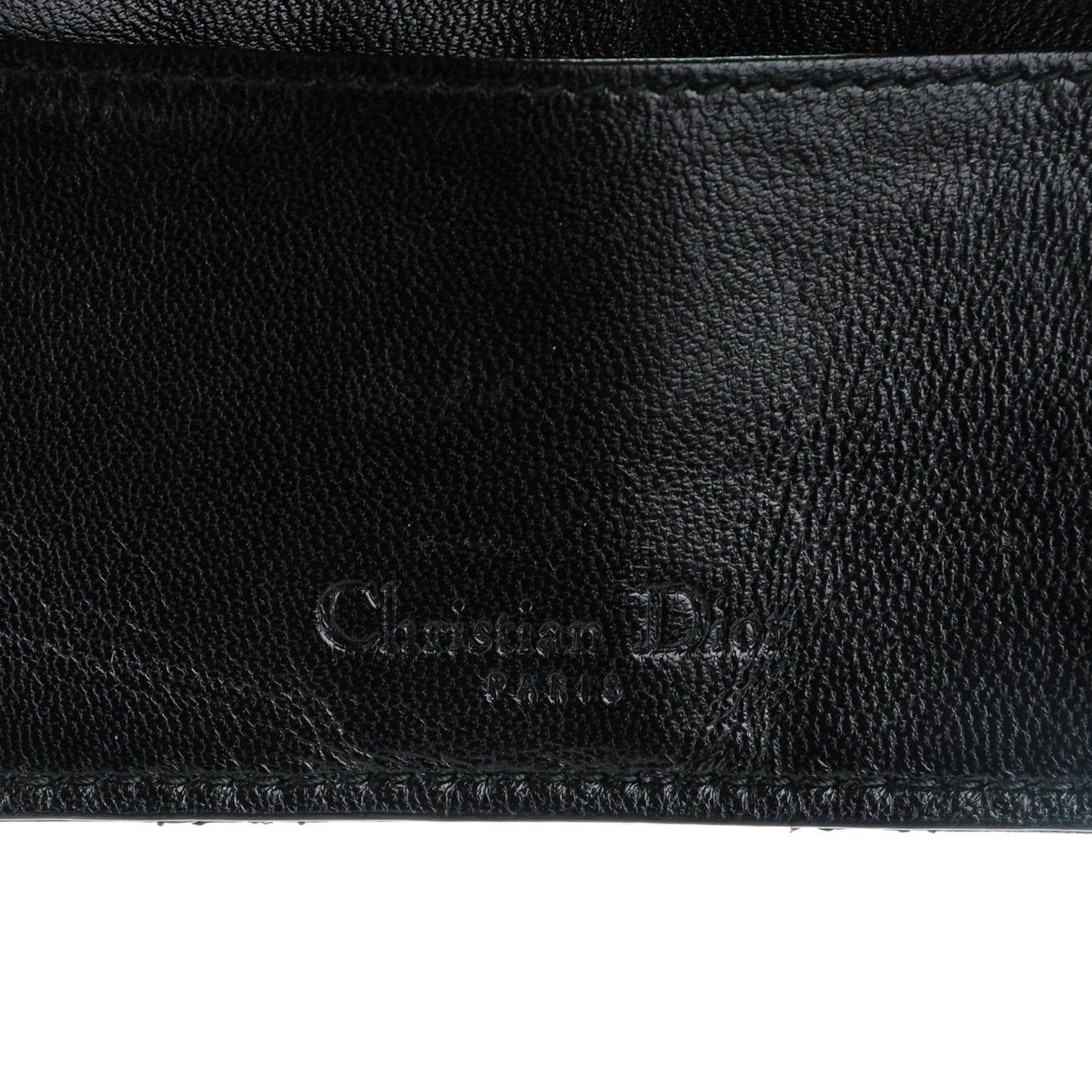 Lambskin Cannage Lady Dior Card Holder Black