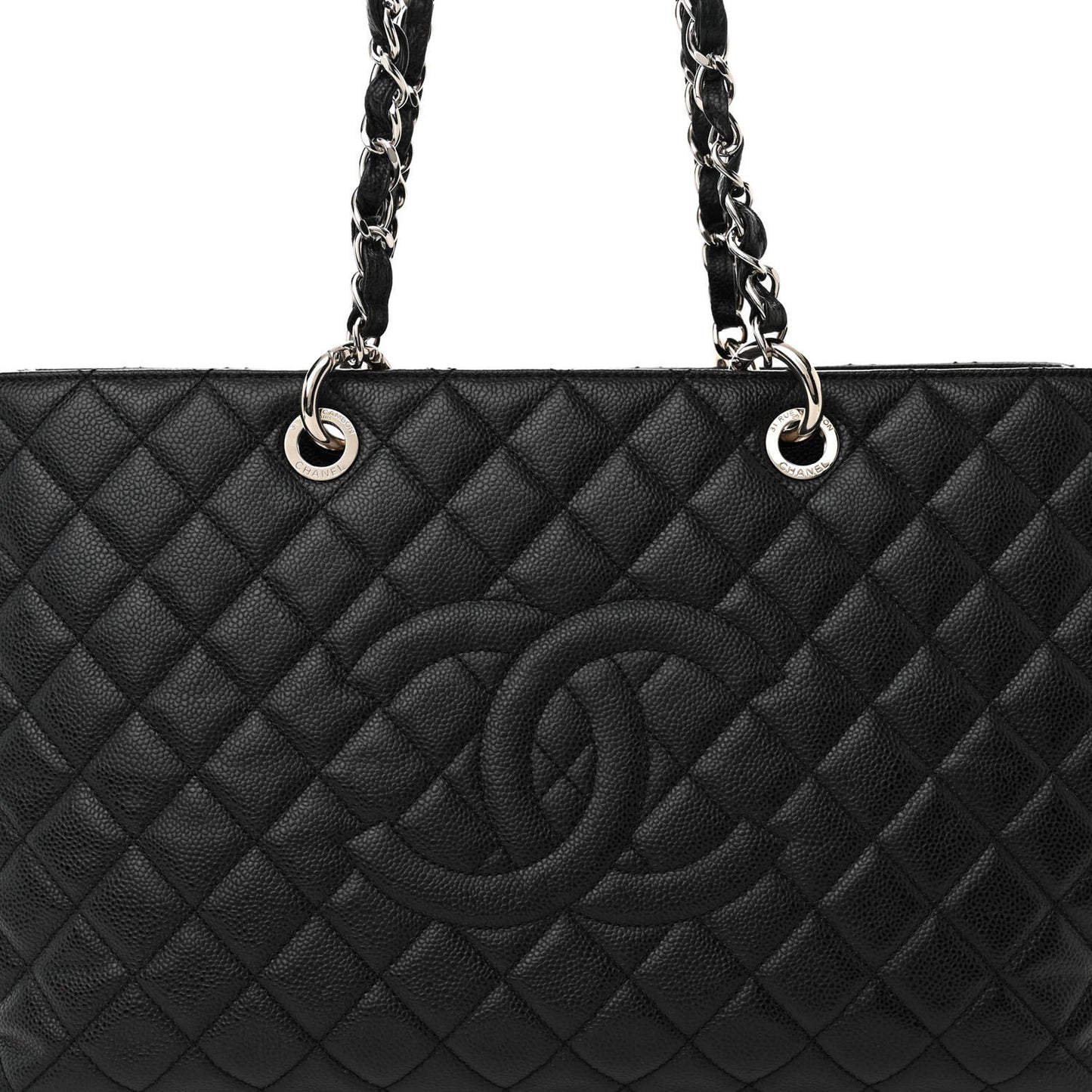 Caviar Quilted XL Grand Shopping Tote GST Black
