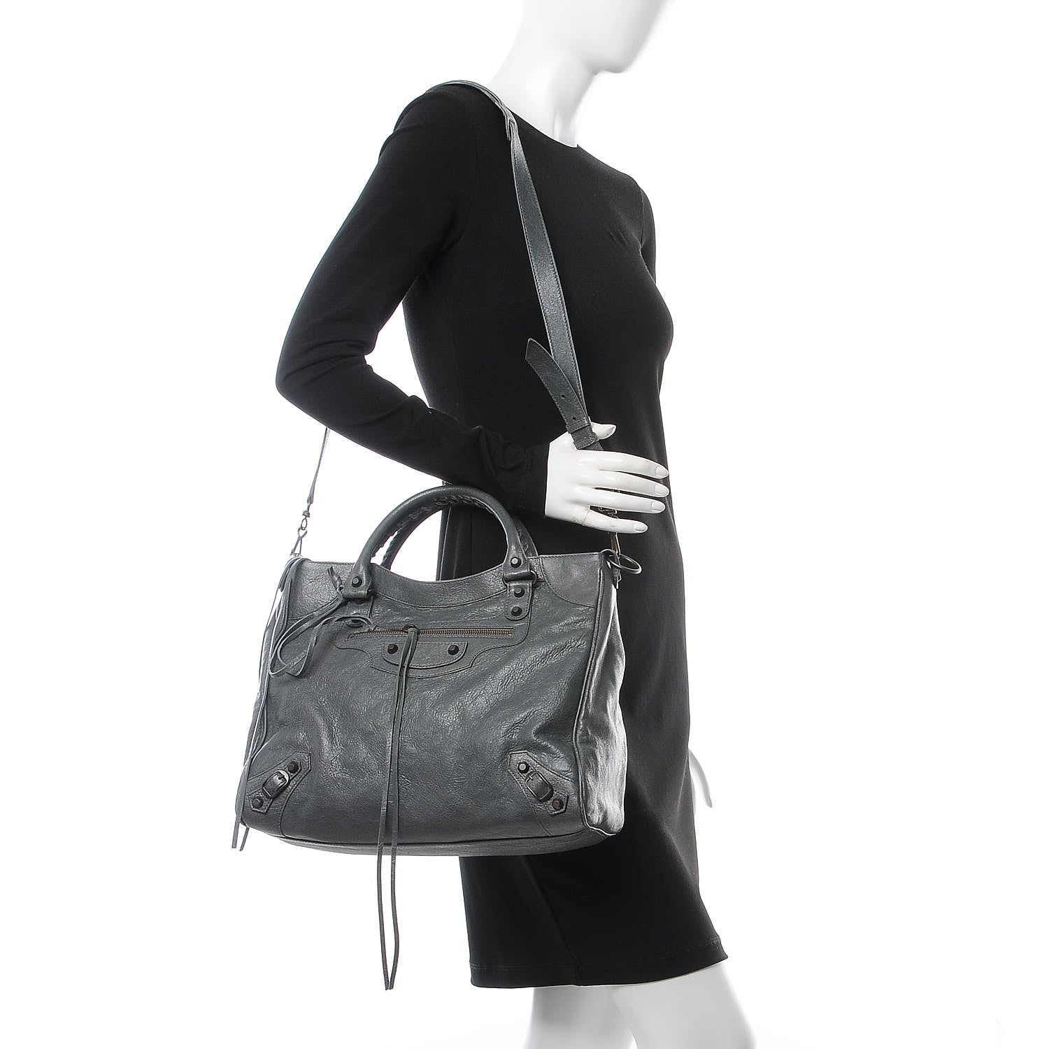 Balenciaga Agneau Classic Hardware Velo Gris Tarmac 3 of 8