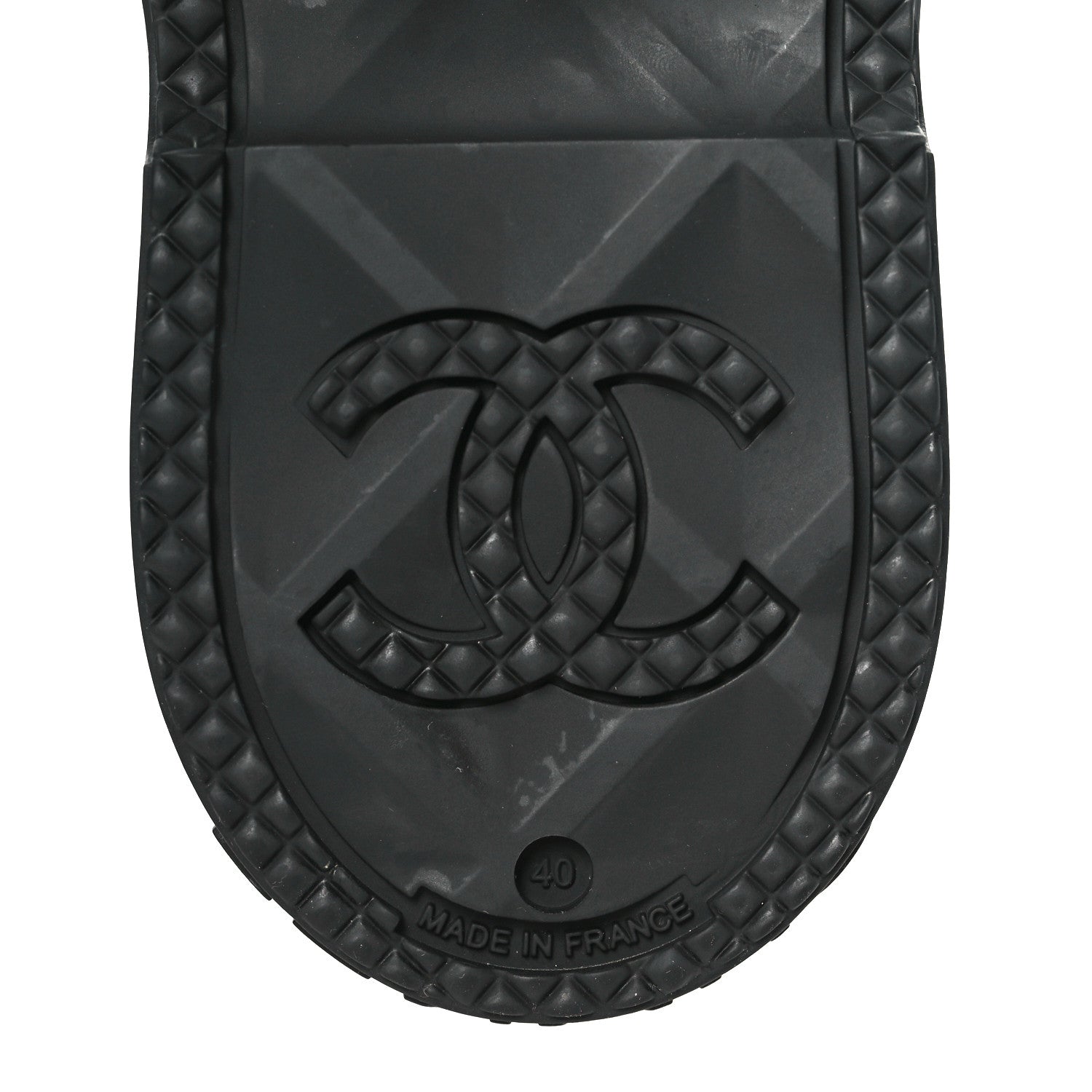 Chanel Caoutchouk CC High Boots 40 Black 7 of 10