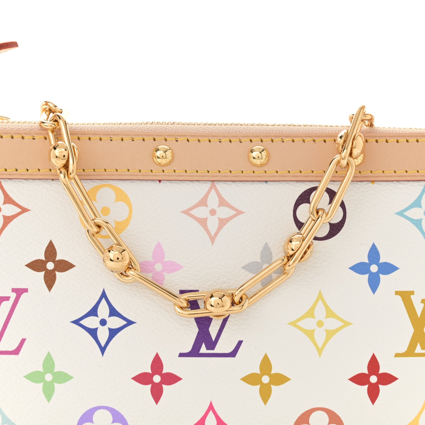 LV X TM Monogram Multicolor Pochette Accessories White