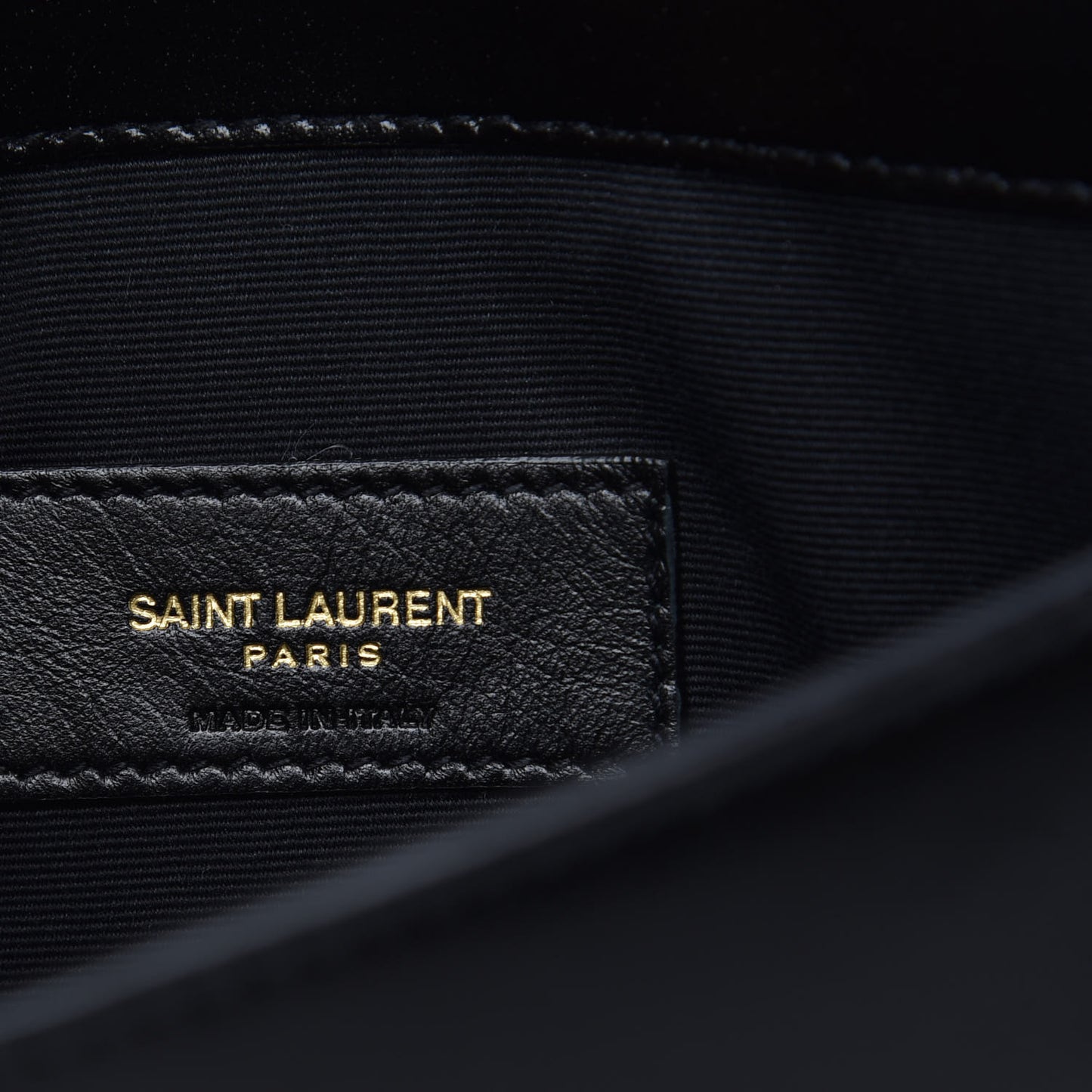 Smooth Shiny Calfskin Monogram Uptown Pouch Black
