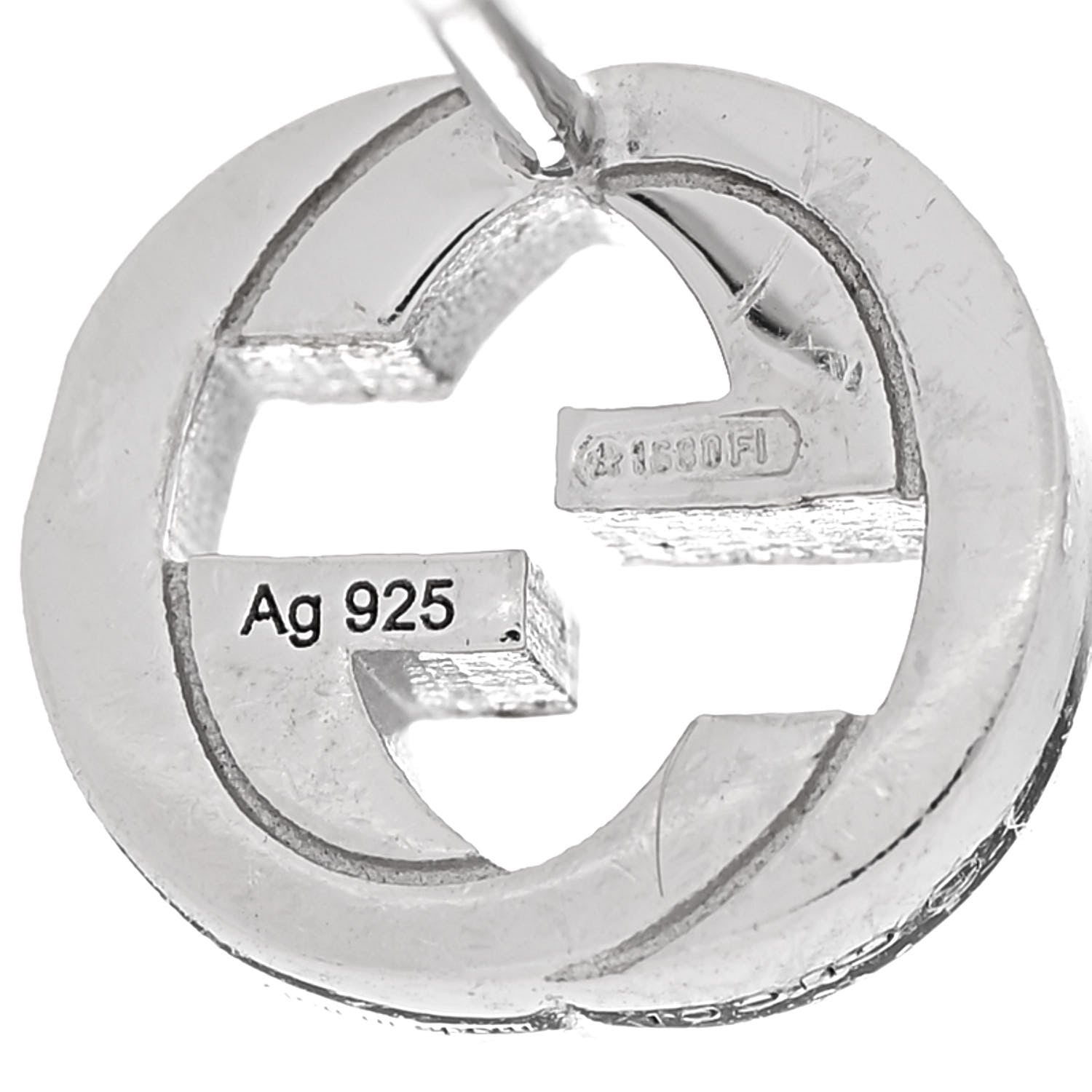 Gucci Sterling Silver Interlocking GG Stud Earrings 5 of 6