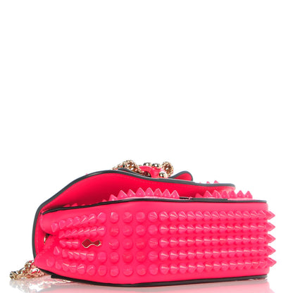 Christian Louboutin Patent Spiked Sweety Charity Crossbody Bag Neon Pink 4 of 9