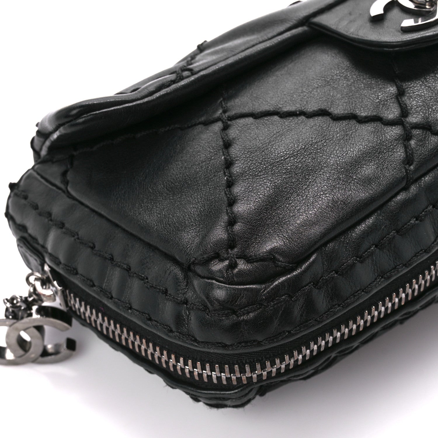 Chanel Calfskin Stitched Expandable Flap Black 11 of 12