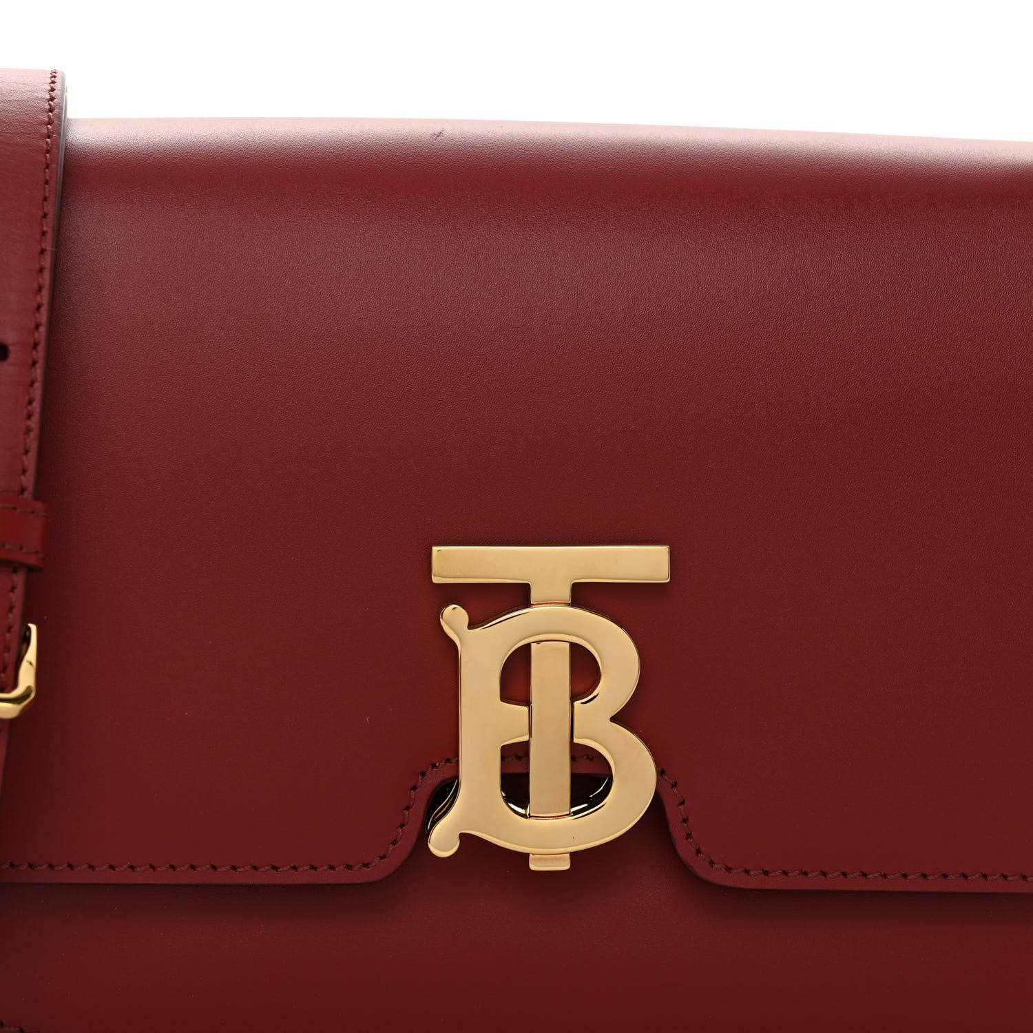 Burberry Calfskin Small TB Bag Dark Crimson 7 of 9