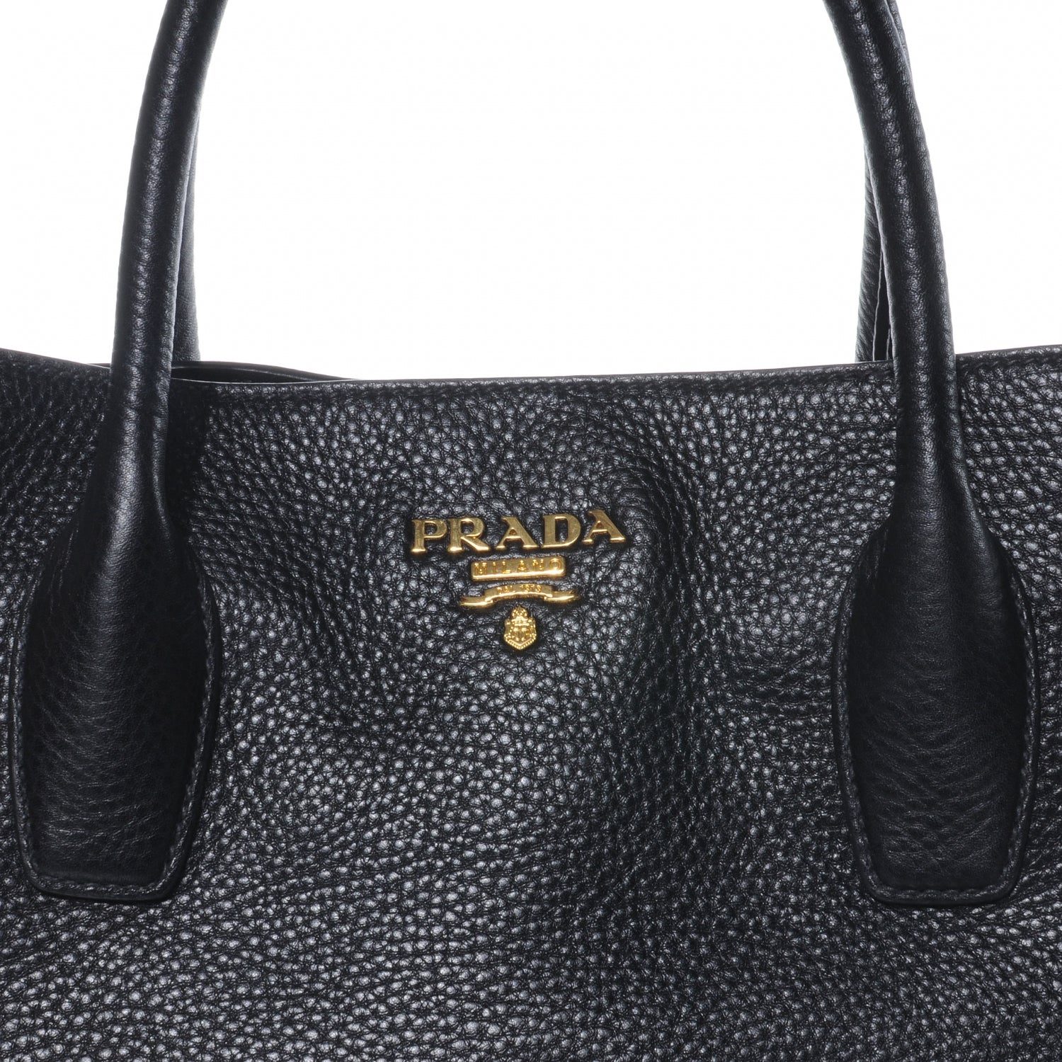 Prada Vitello Daino Tote Black 3 of 10