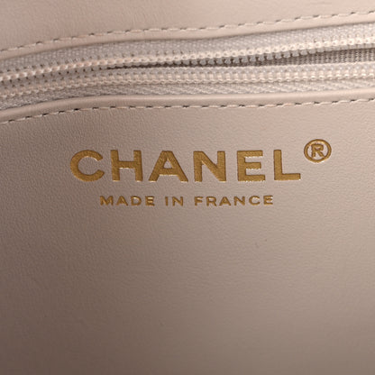 Chanel Shiny Aged Calfskin Quilted Nano Kelly Shopper Light Grey 6 of 11