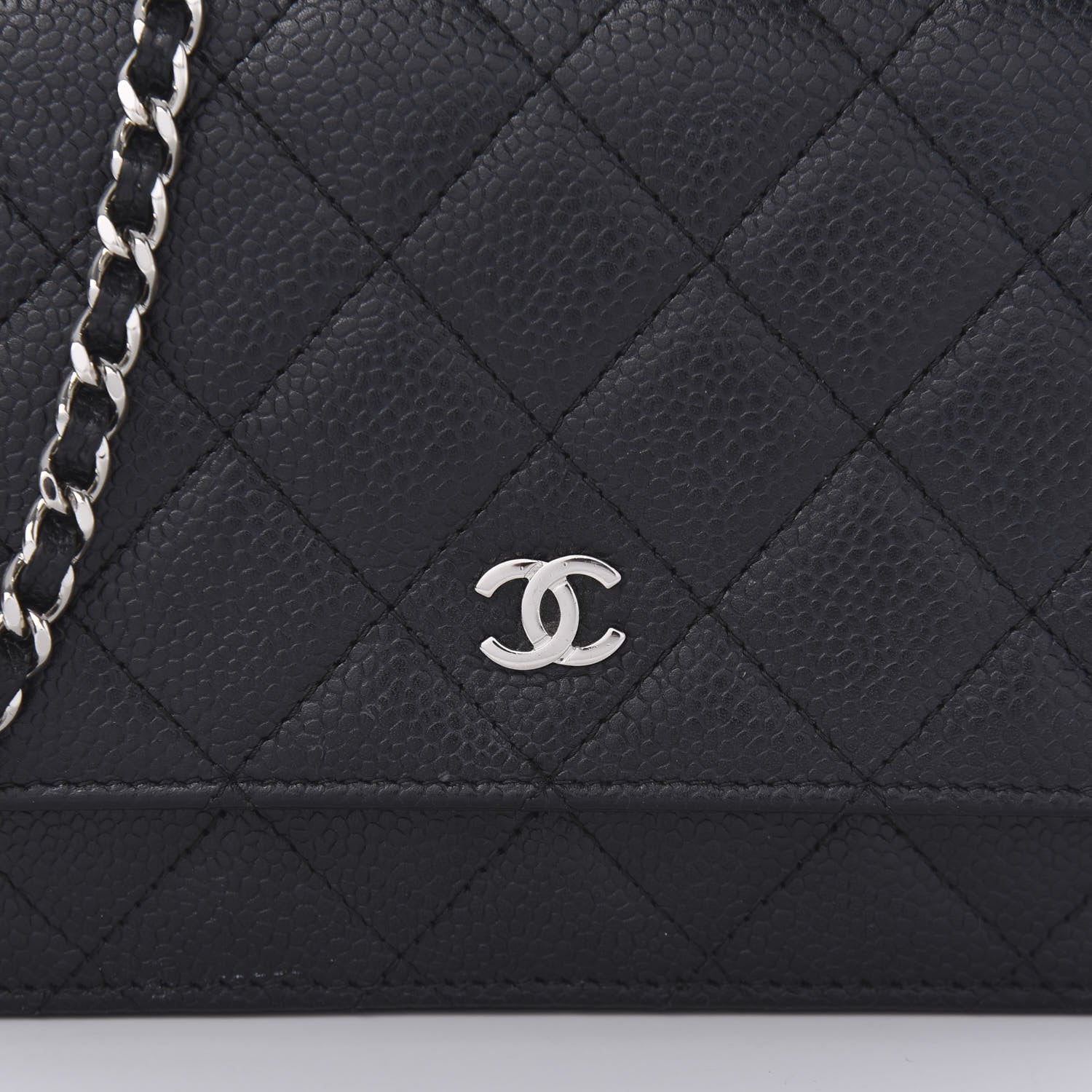 Chanel Caviar Quilted Wallet On Chain WOC Black 10 of 11