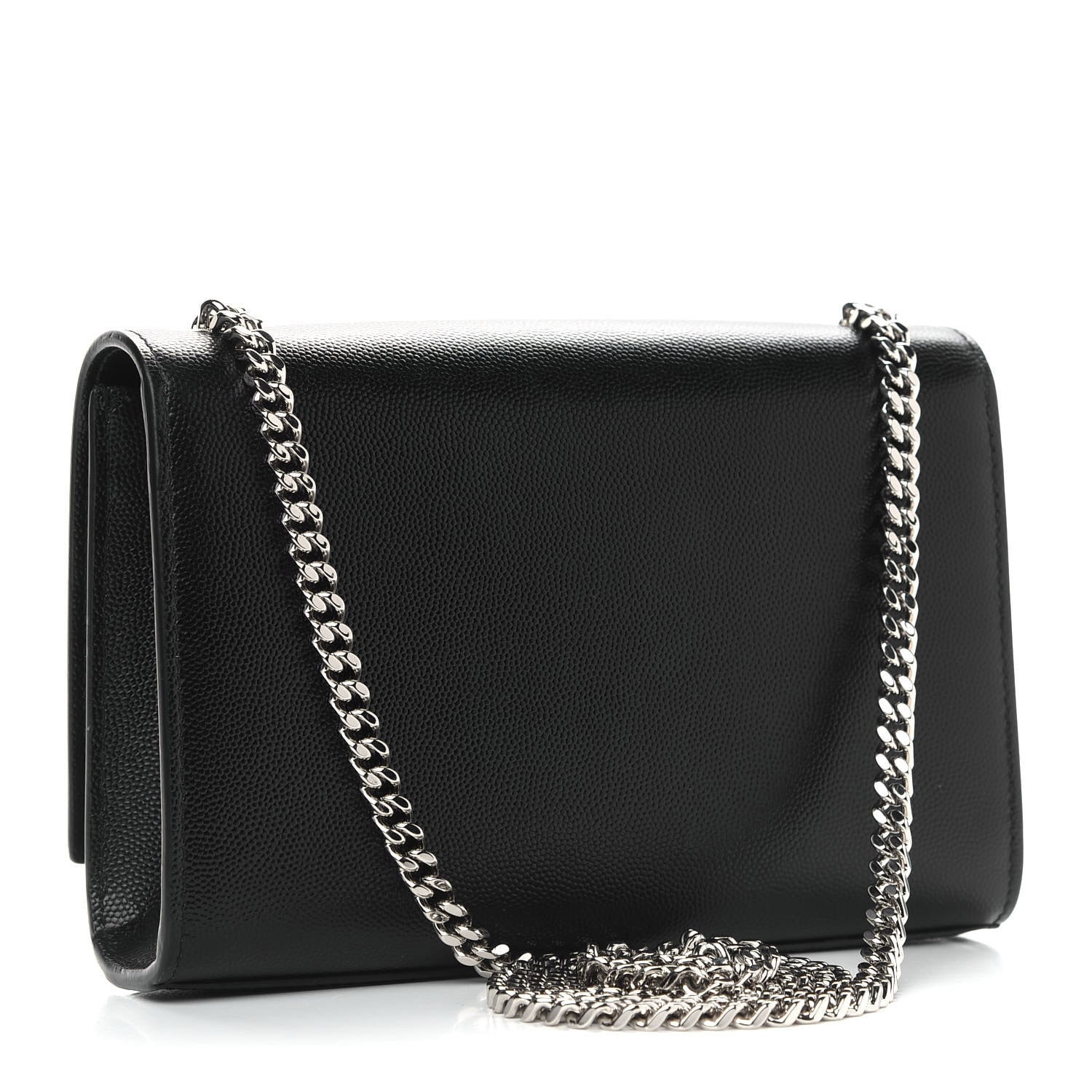 Saint Laurent Grain De Poudre Small Monogram Kate Satchel Black 3 of 8