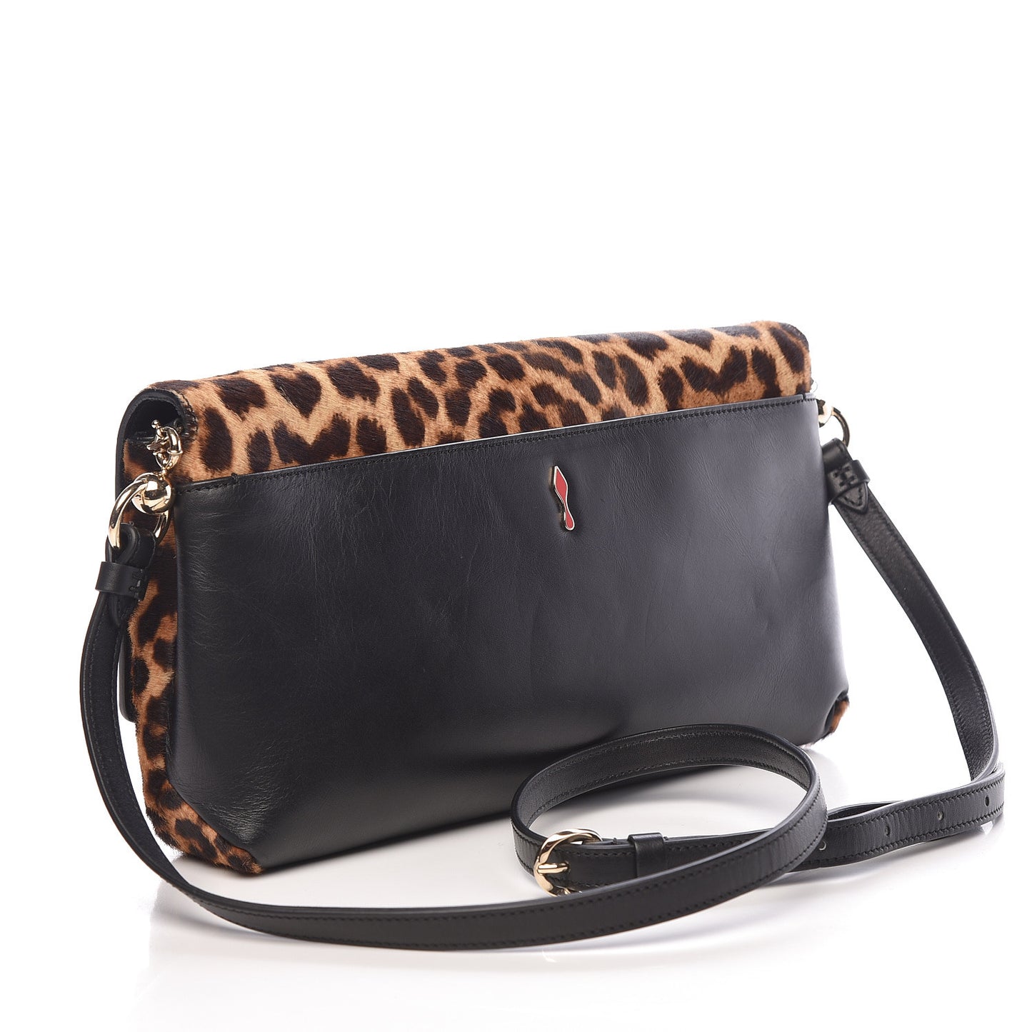 Pony Hair Leopard Print Rougissime Clutch