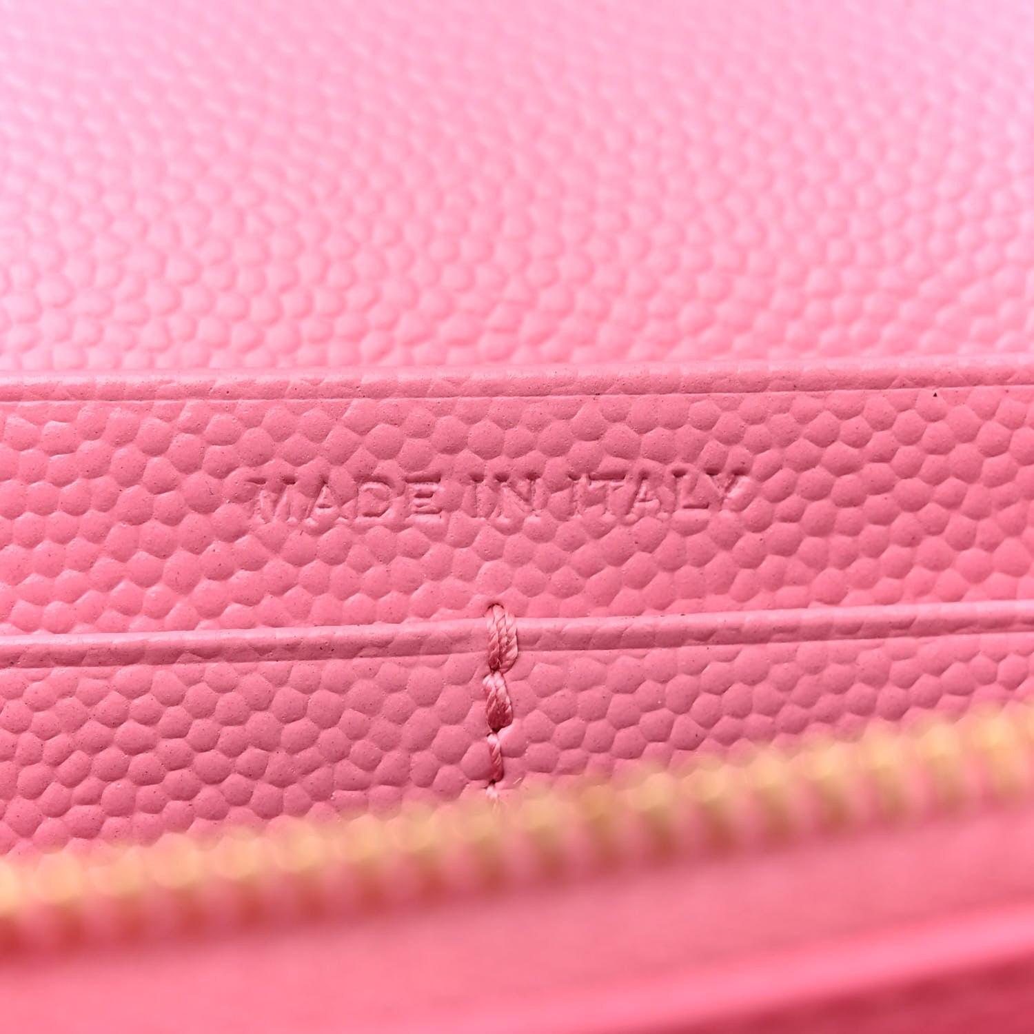 Saint Laurent Grain De Poudre Matelasse Chevron Monogram Chain Wallet Indian Pink 7 of 12